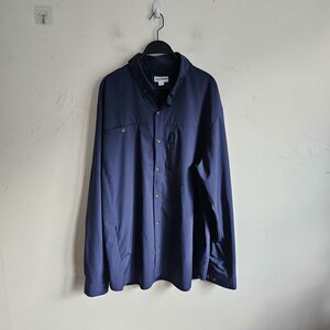 33,000ft Navy Blue Technical Utility Fishing Shirt Gorpcore Hiking Outdoor XXL